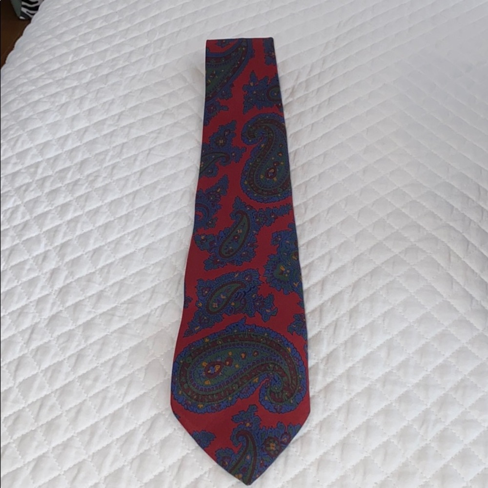 Polo Ralph Lauren Red and Navy Paisley Tie